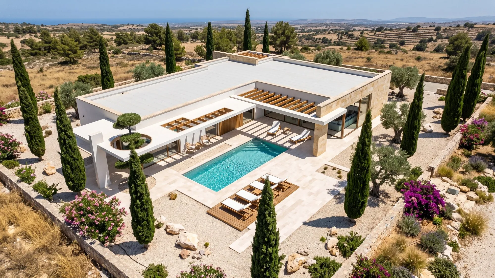 Villa from the north-west — final render