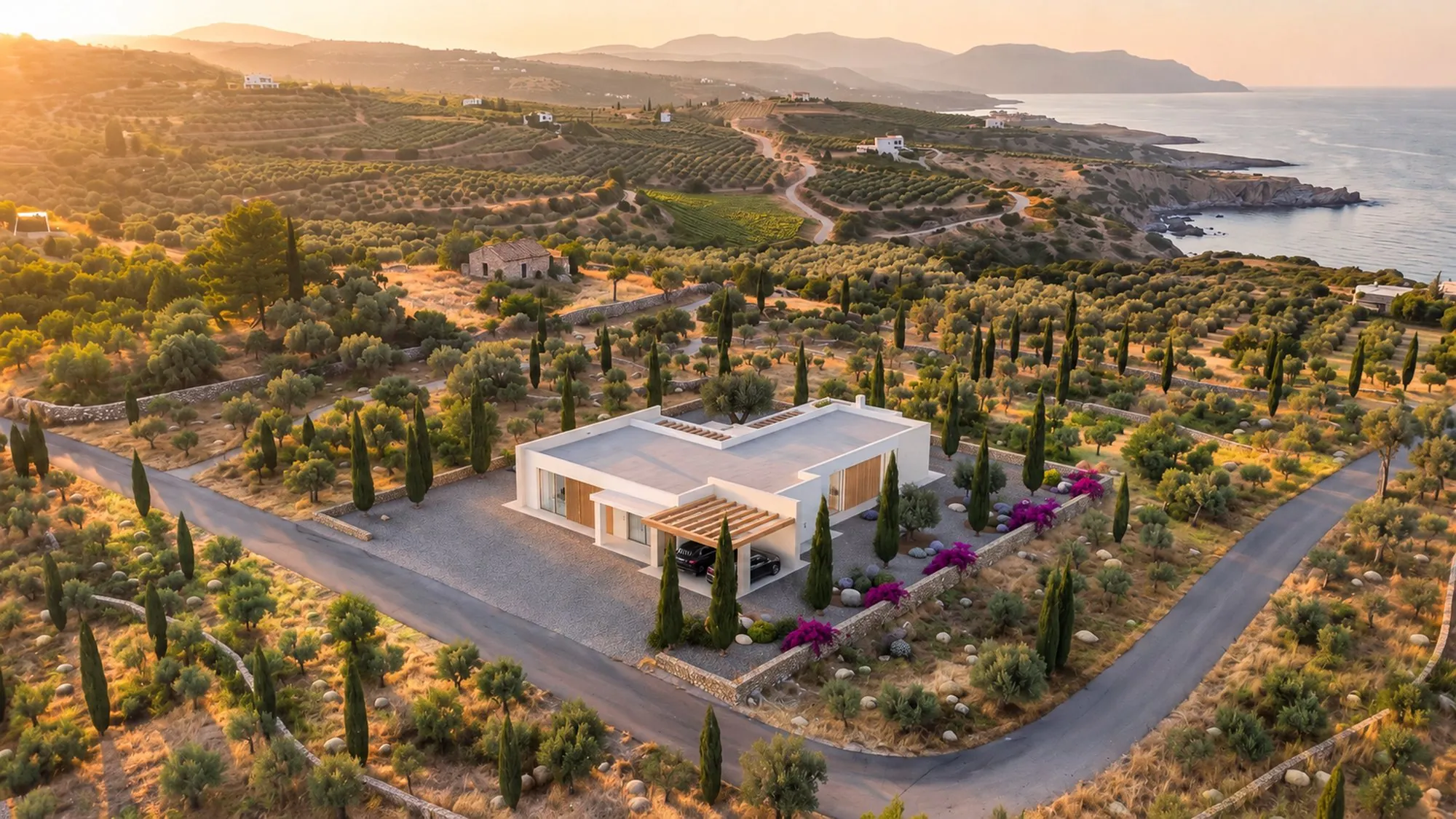 Villa from the south-east — final render