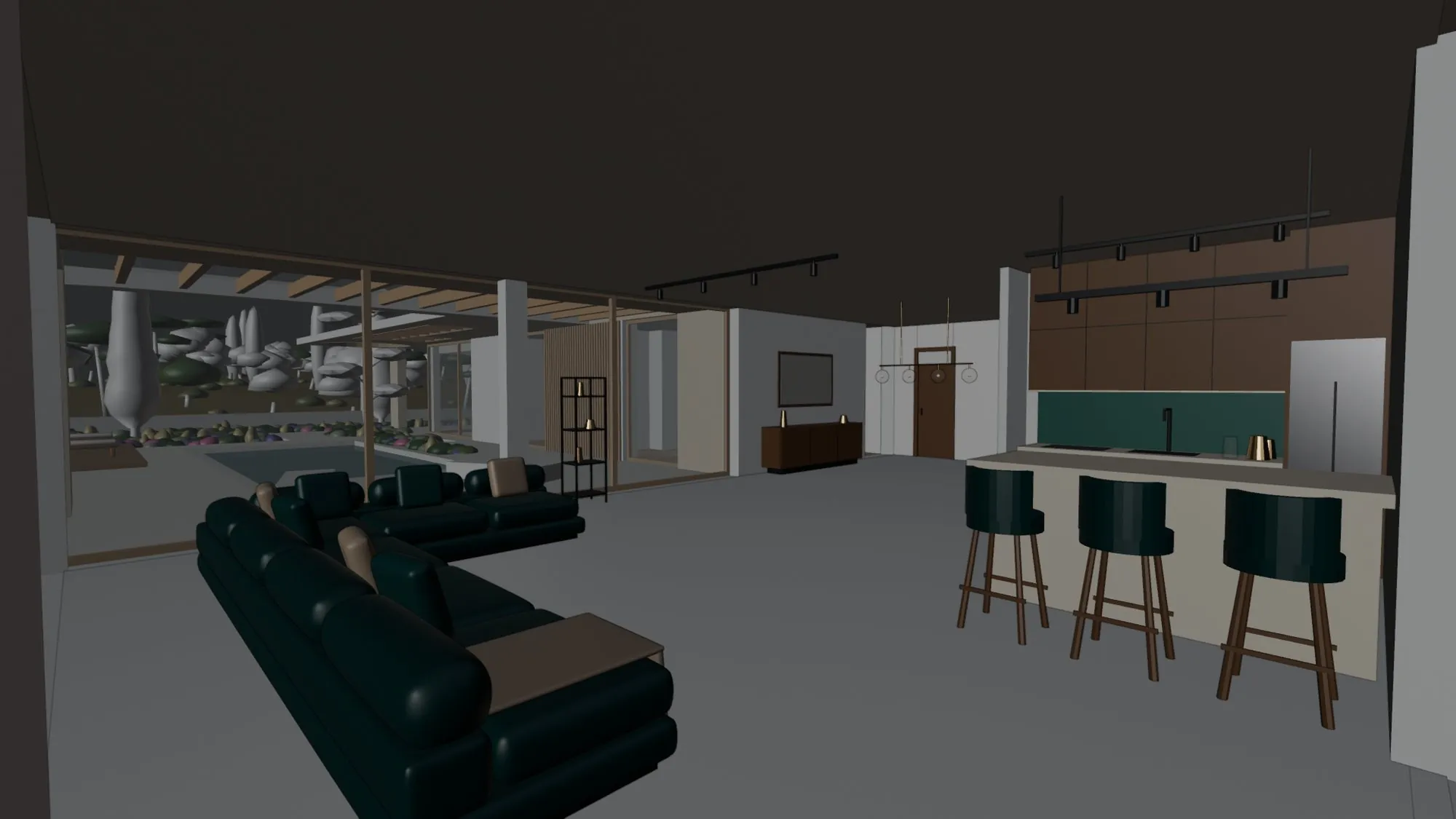 Living room — Blender model