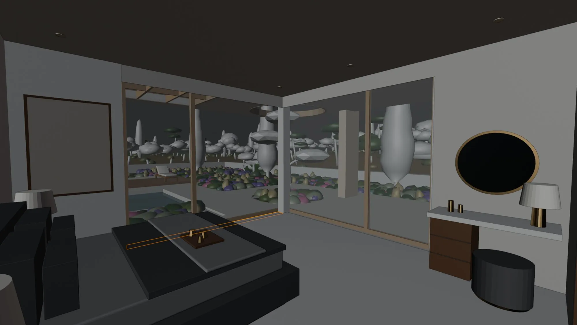 Master bedroom — Blender model